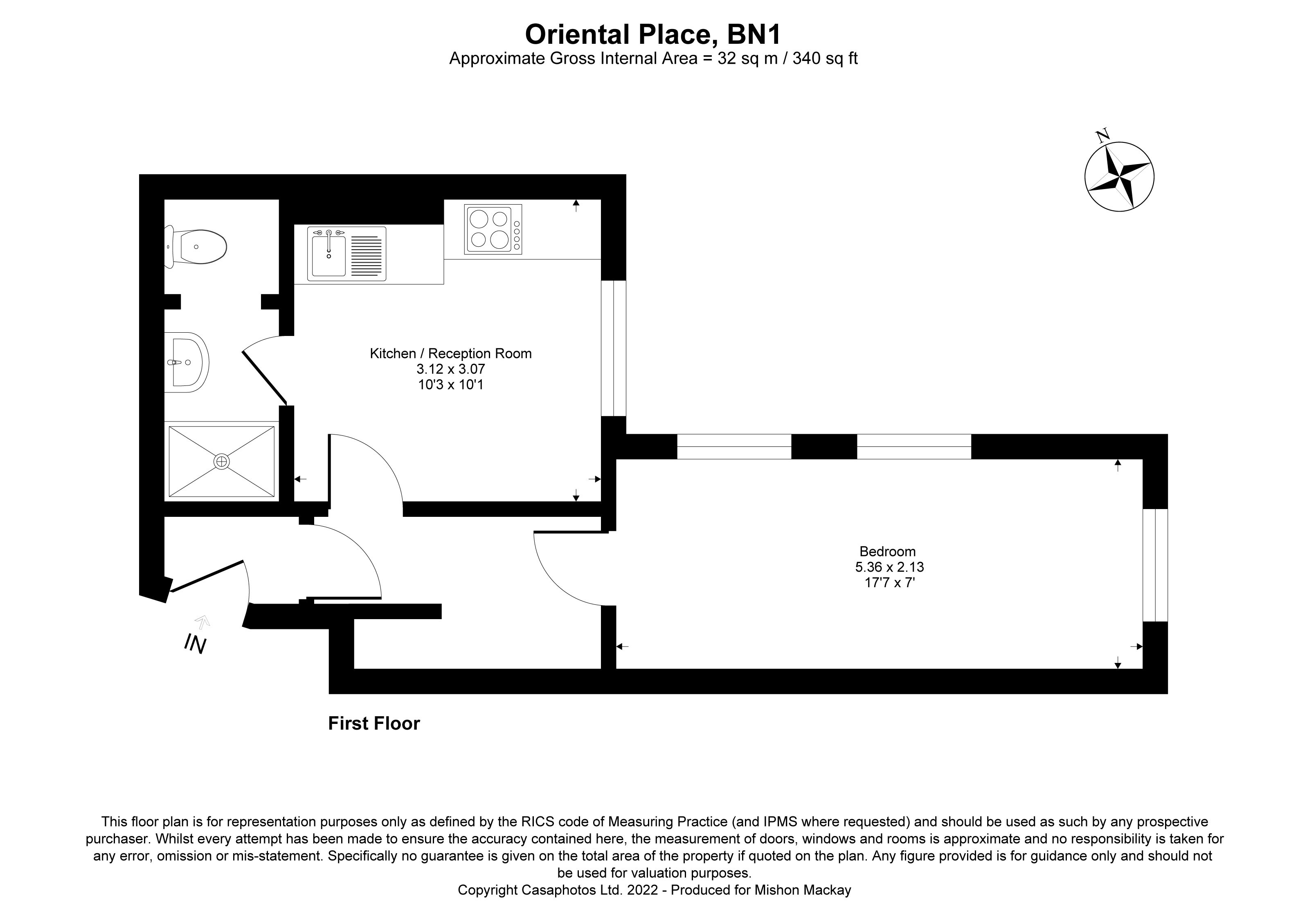 Oriental Place, Brighton, East Sussex BN1, 1 bedroom flat for sale 62267702 PrimeLocation
