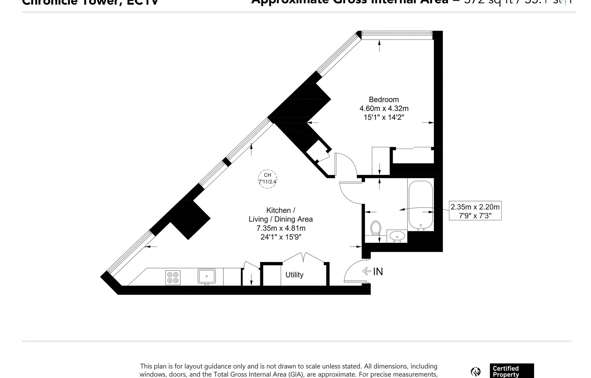 Flat 104, Chronicle Tower 261b City Road, London floorplan