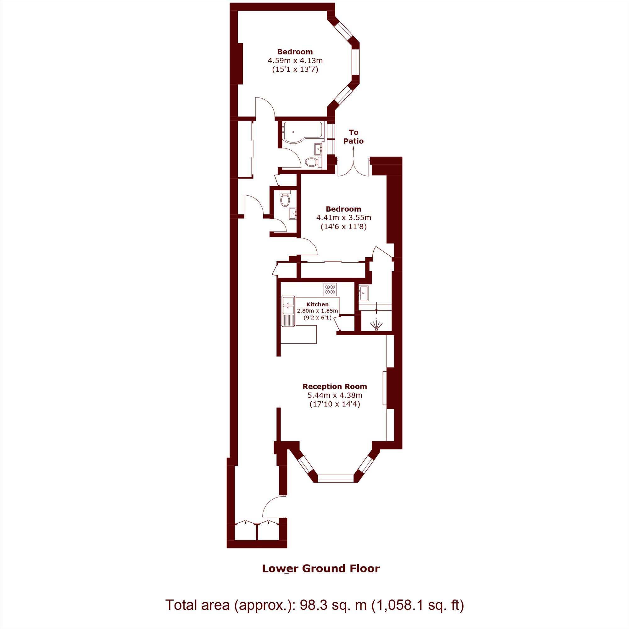 Flat 5, 28, Elvaston Place, London floorplan