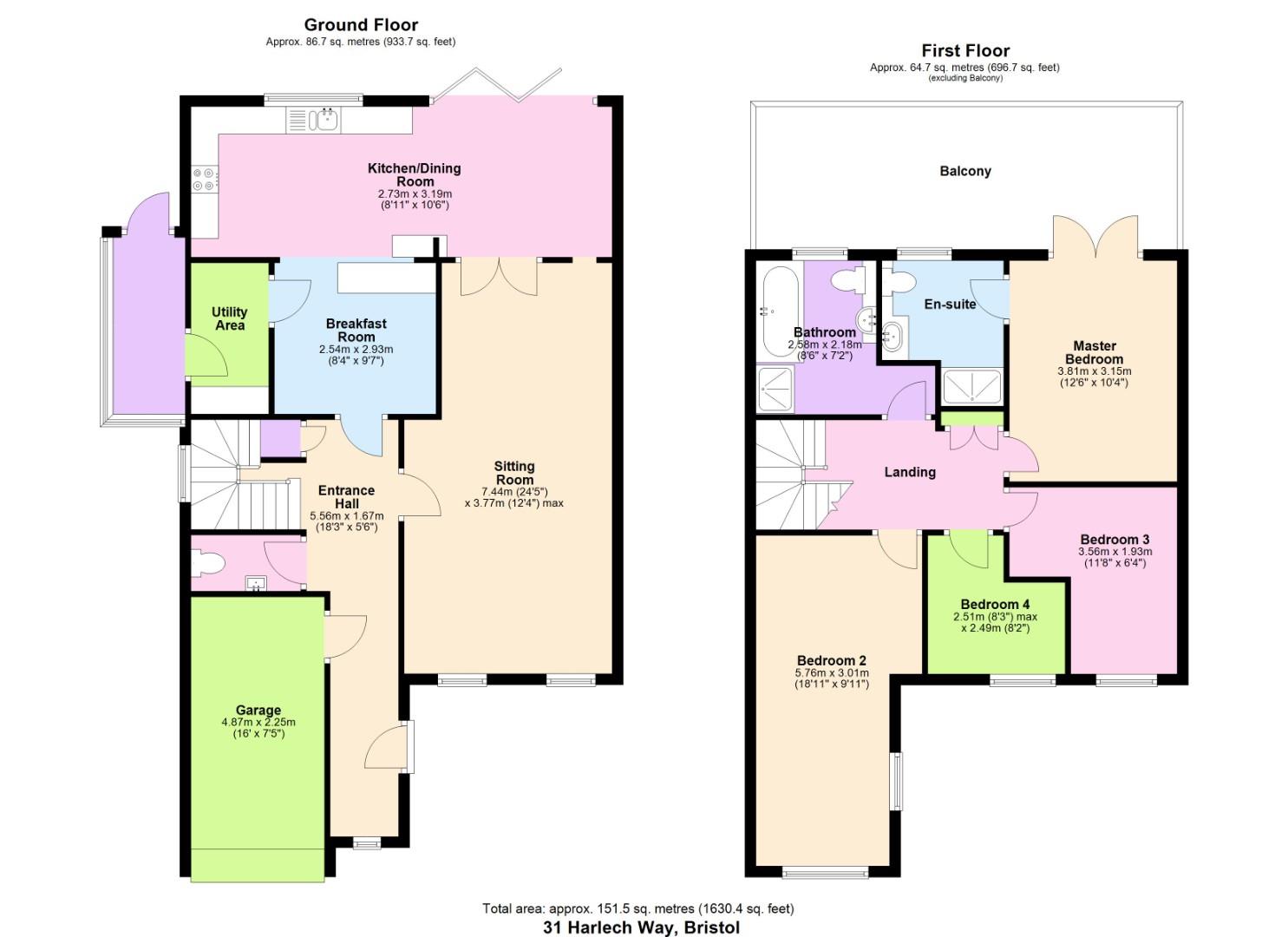 31, Harlech Way, Bristol floorplan