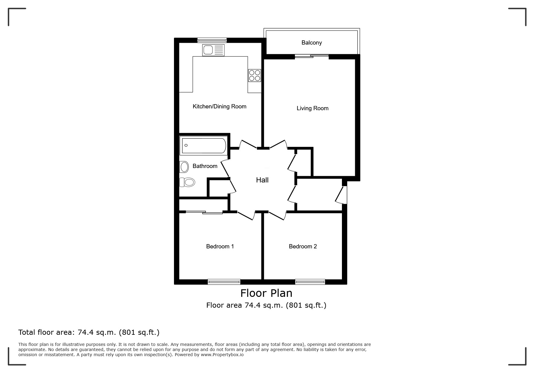 Flat 9, Pine Ridge Court,, Ward Road, Isle of Wight floorplan