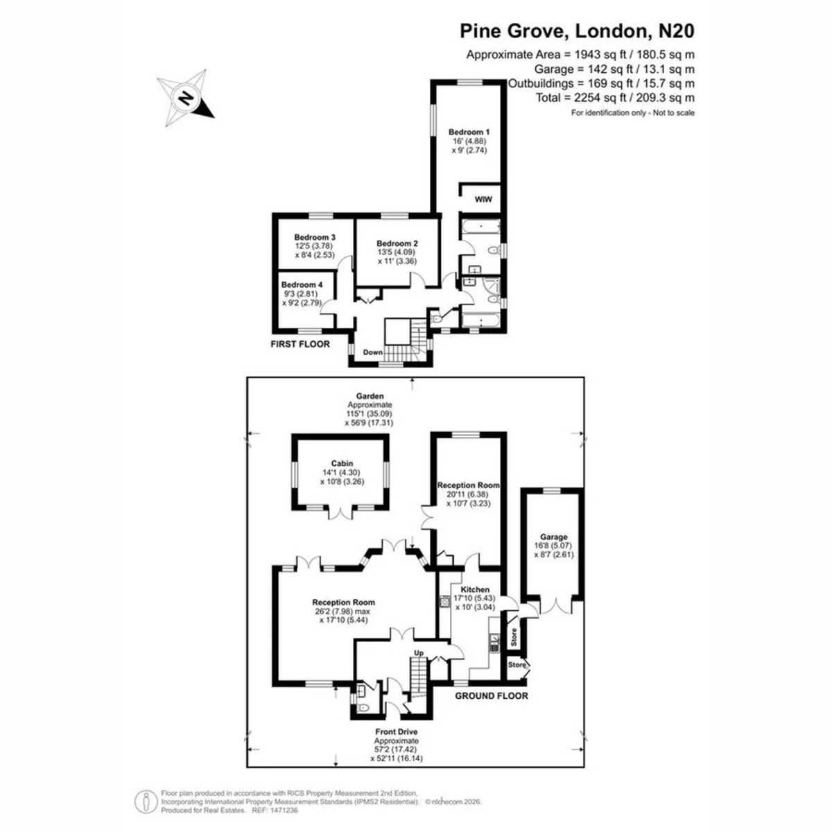 48, Pine Grove, London floorplan