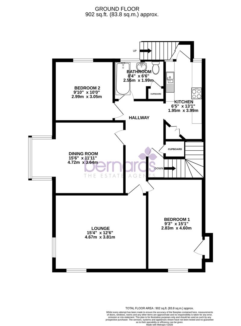 Flat E, 7, Crescent Road, Gosport floorplan