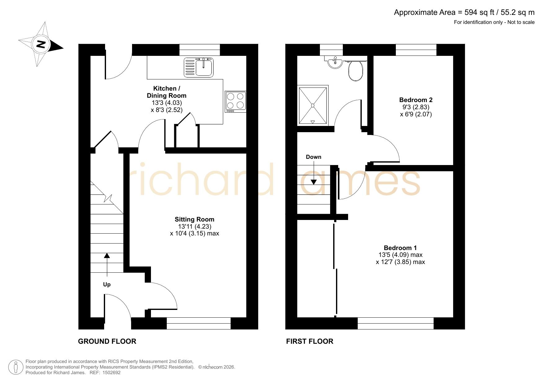 2, Saxton Walk, Swindon floorplan