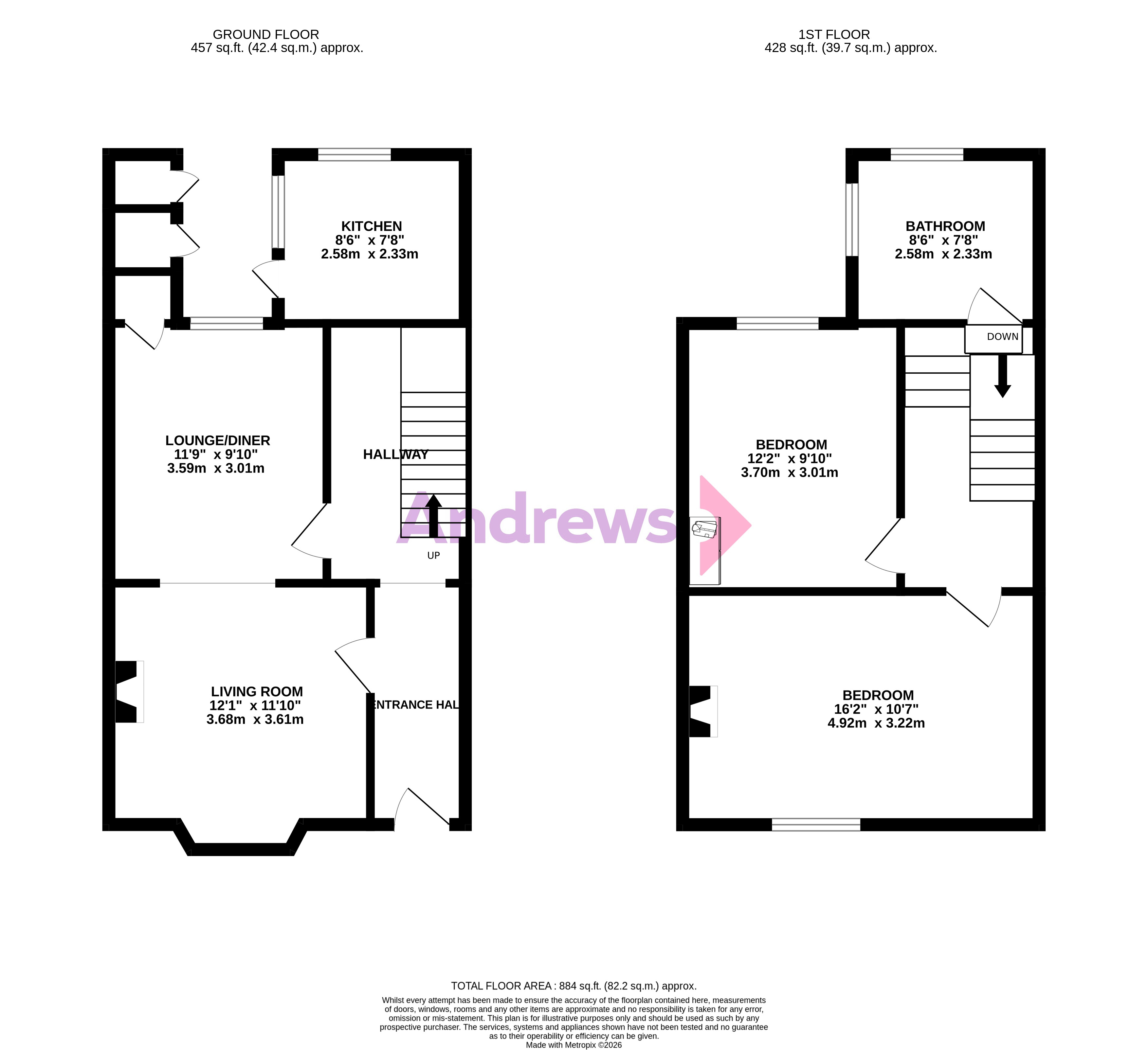 45, Merrywood Road, BRISTOL floorplan