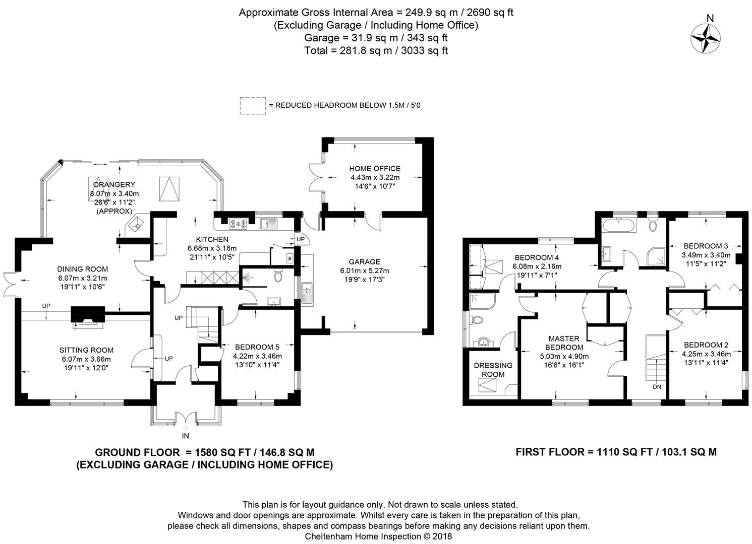 5 Bedrooms Detached house for sale in Camp Road, Battledown, Charlton Kings, Cheltenham GL52