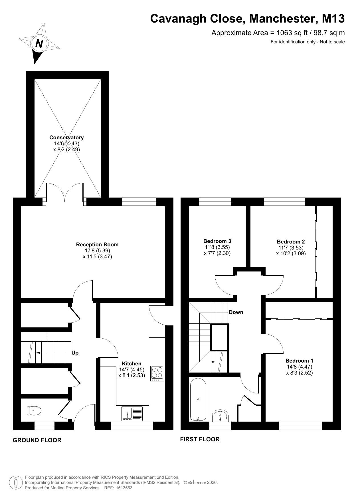 21, Cavanagh Close, Manchester floorplan