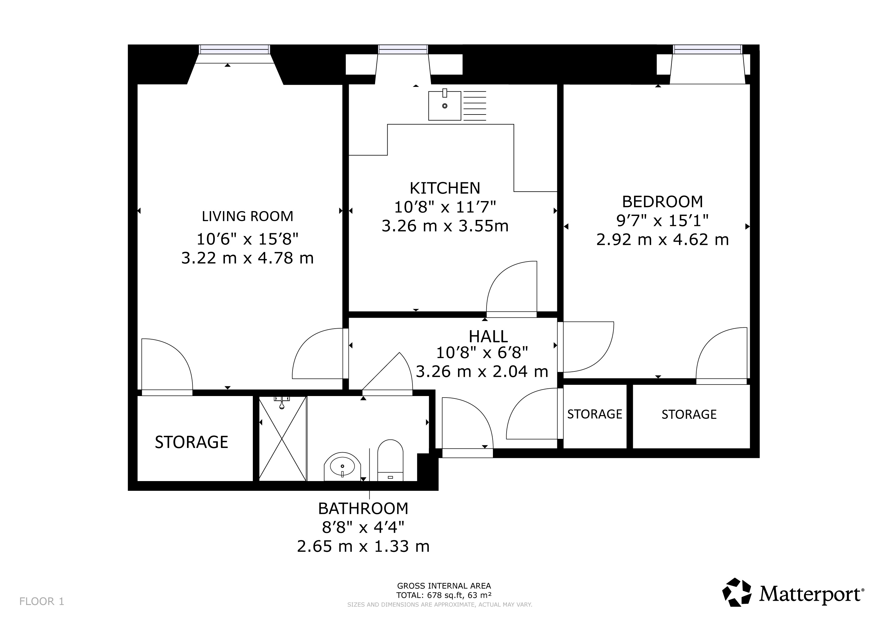 105, Douglas Street, Top Floor Flat, Blythswood Hill floorplan