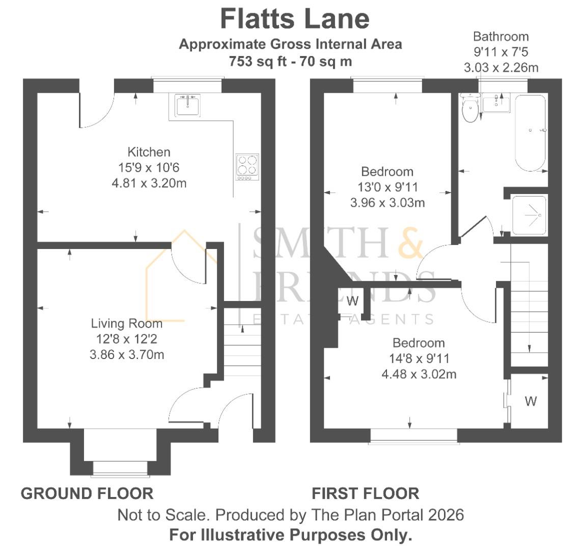 135, Flatts Lane, Middlesbrough floorplan