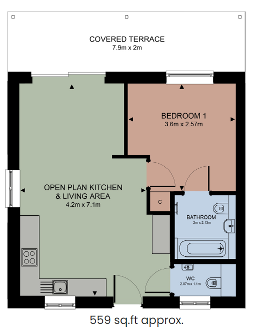 Plot 15 The Violet, Salt Meadows,, The Violet, Salt Meadows, Woodrolfe Road, Maldon floorplan