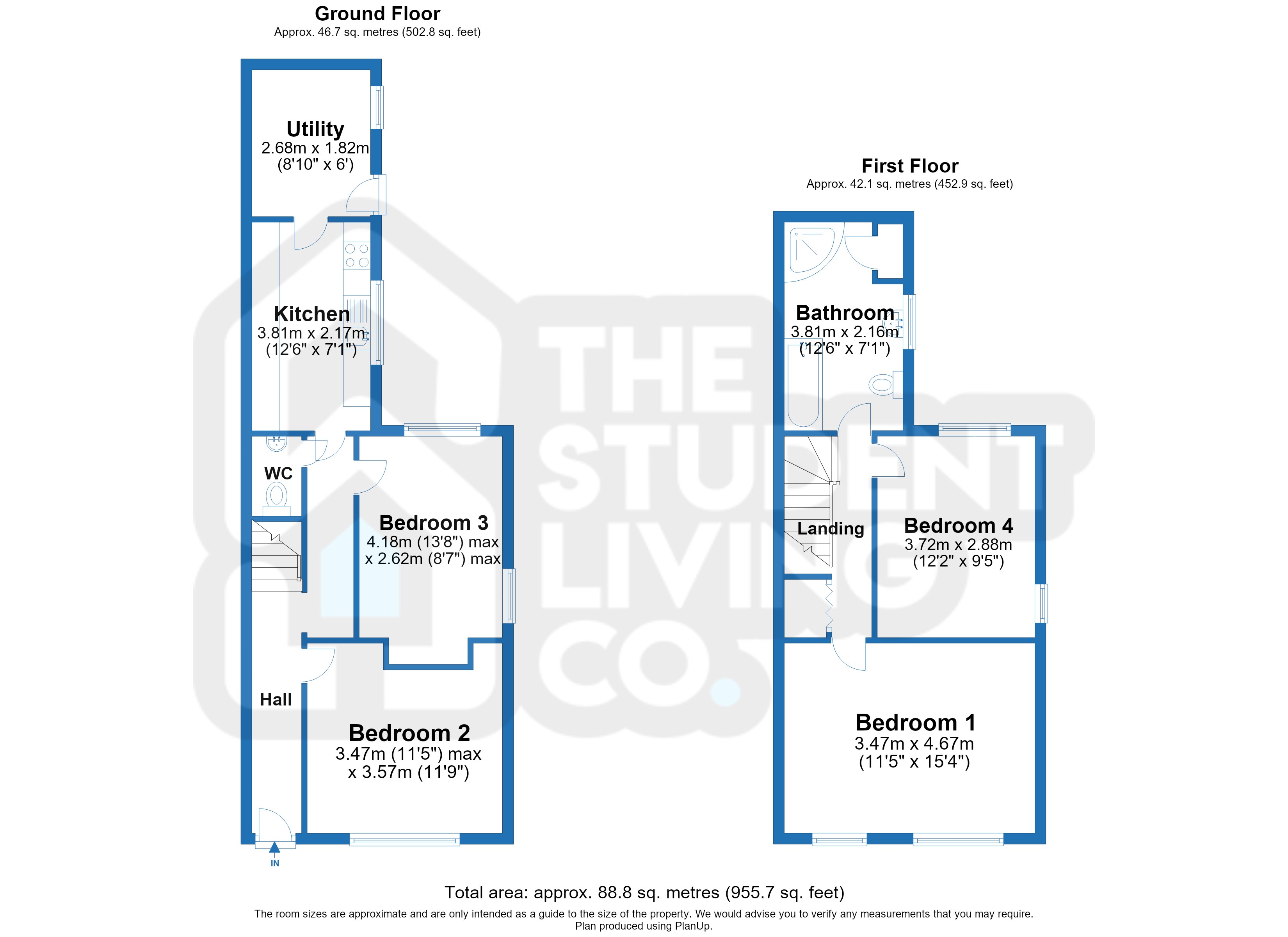 3 bed, 59, City Road, Nottingham floorplan