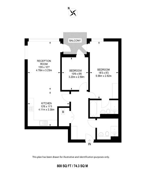 32 52, Lymington Road, London floorplan