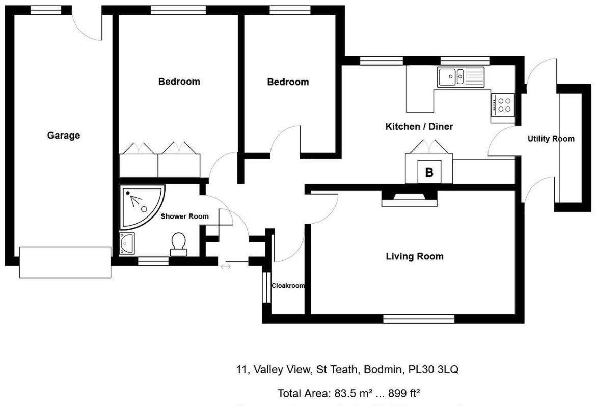 11, Valley View, Bodmin floorplan