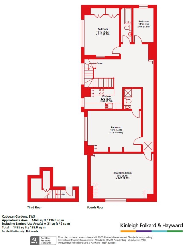 Flat 7, 47, Cadogan Gardens, Chelsea floorplan