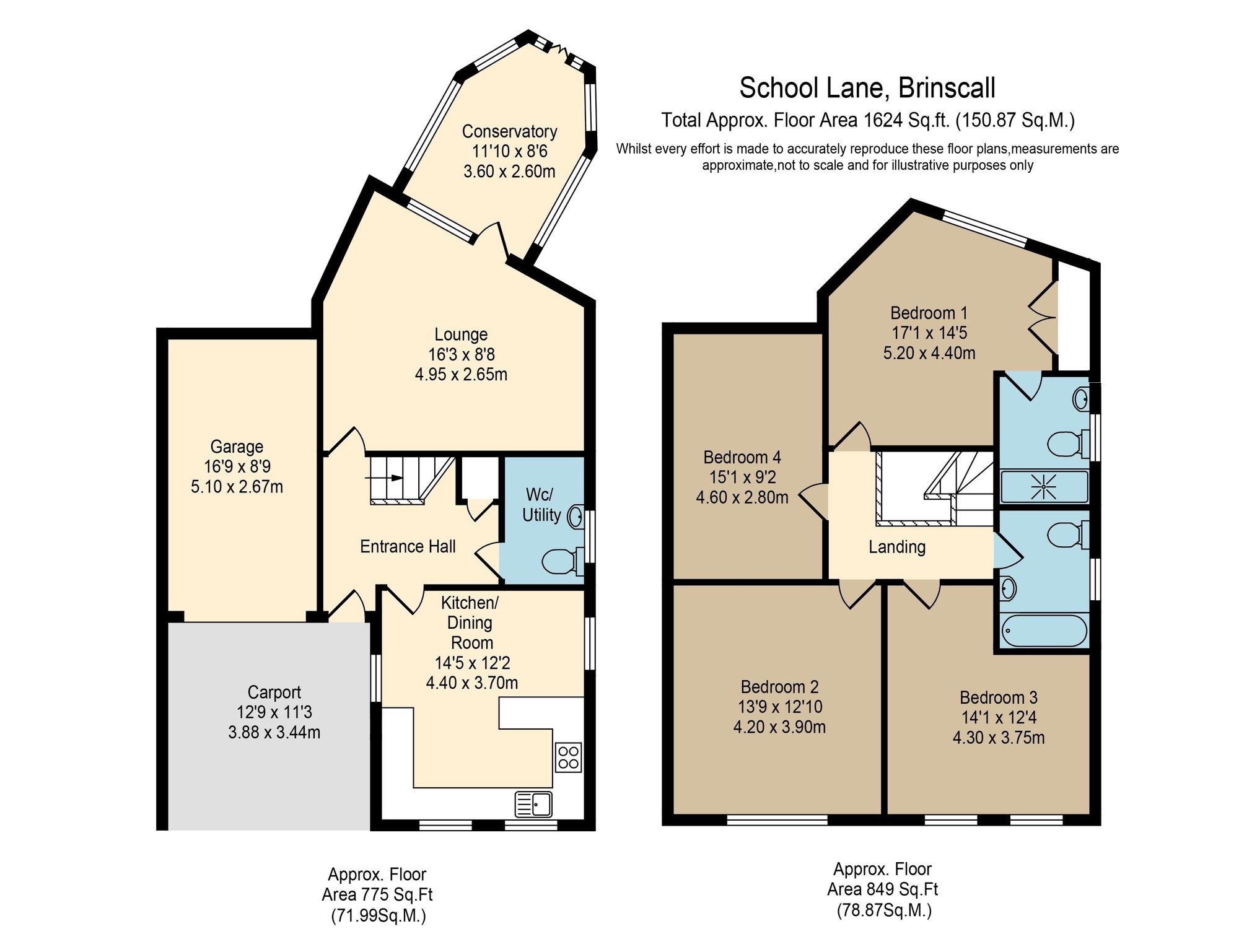 25c School Lane, Chorley floorplan