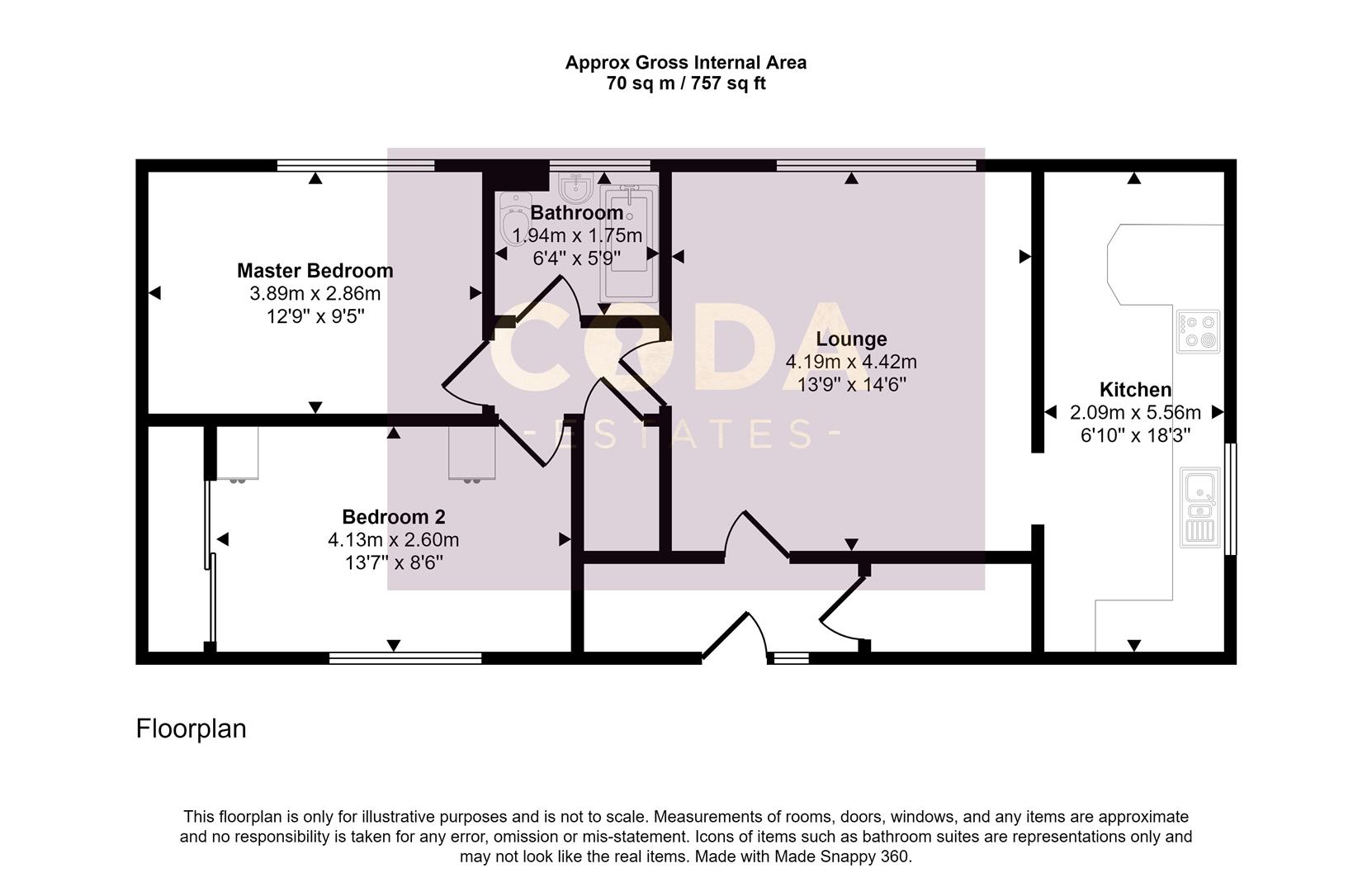 Burns Drive, Kirkintilloch, Glasgow G66, 2 bedroom flat for sale