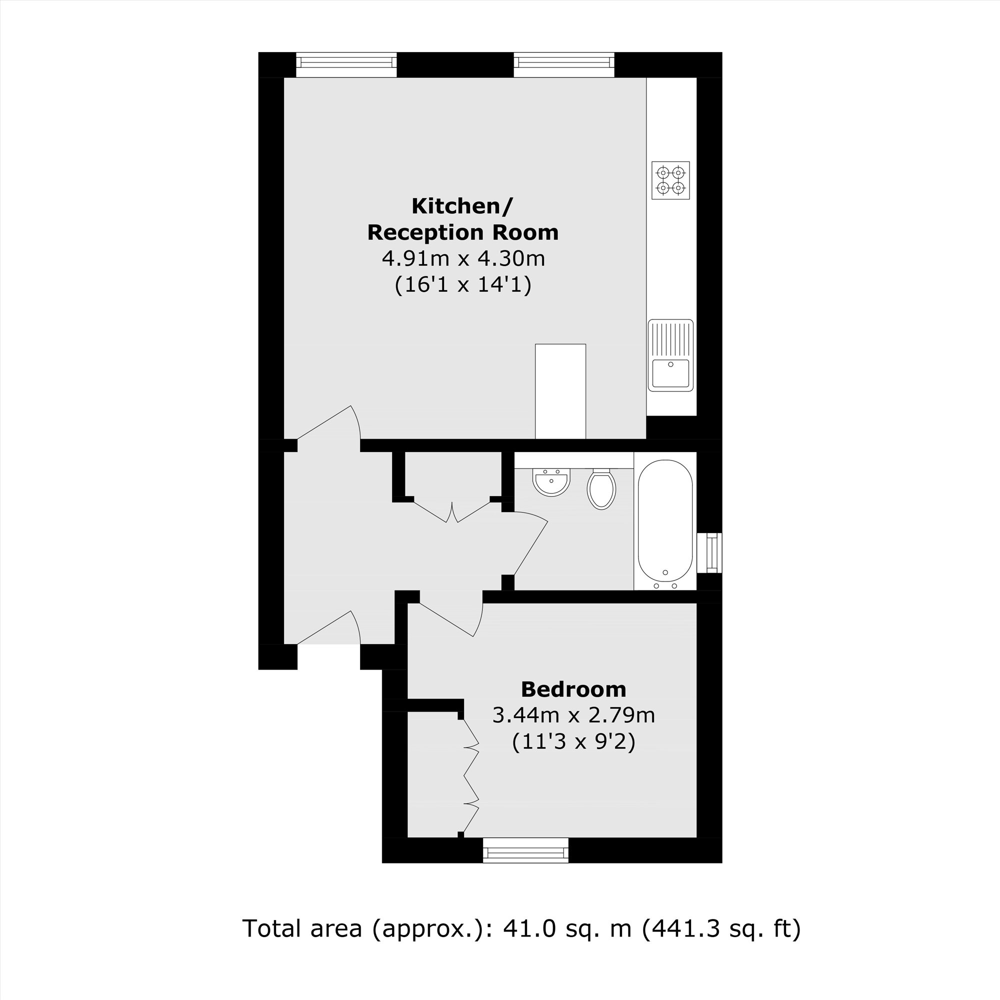 Flat 5, Stewart House, 42, Villiers Road, Kingston Upon Thames floorplan