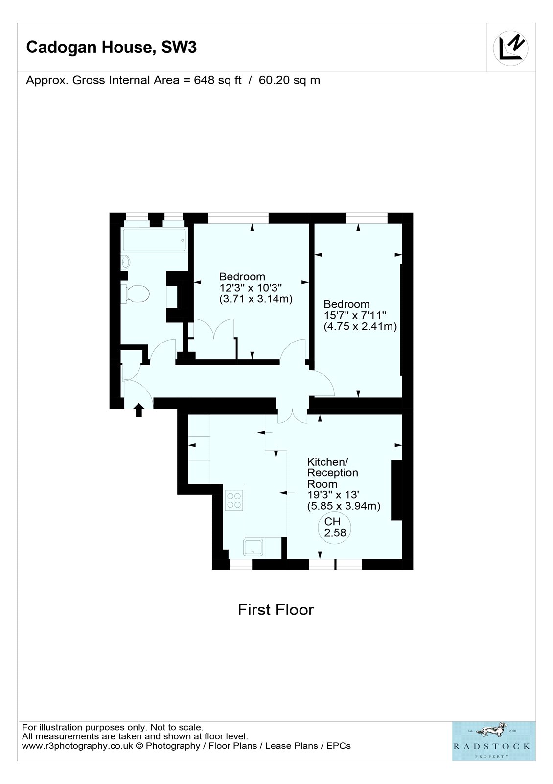 24, Cadogan House, London floorplan