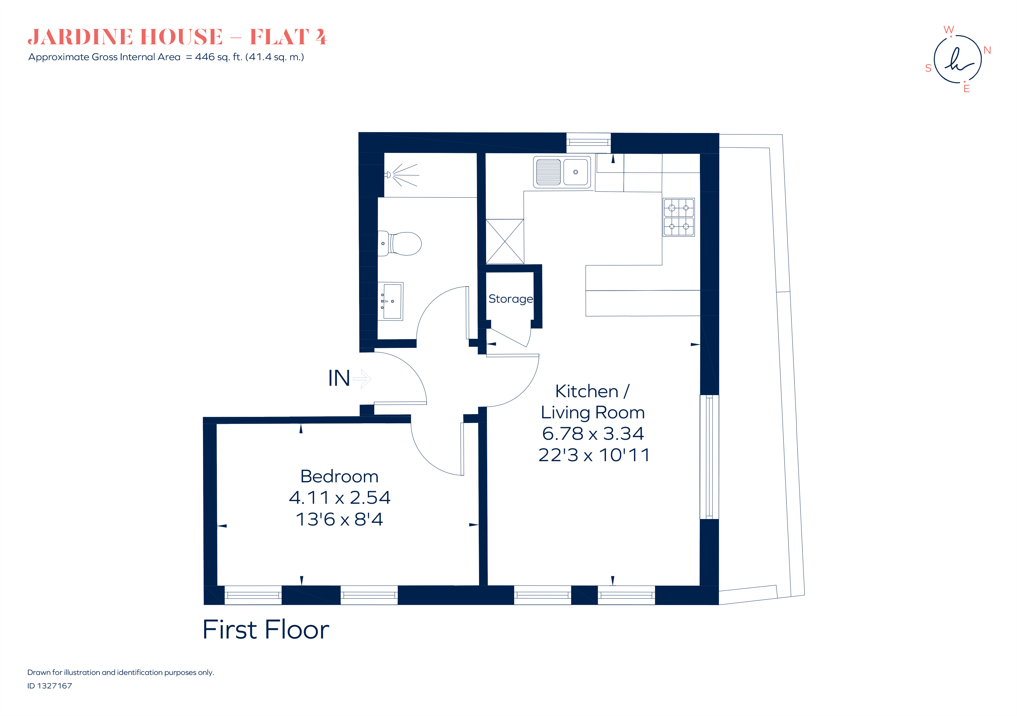 Flat 1, Sanford House 1b, Claremont Road, Teddington floorplan
