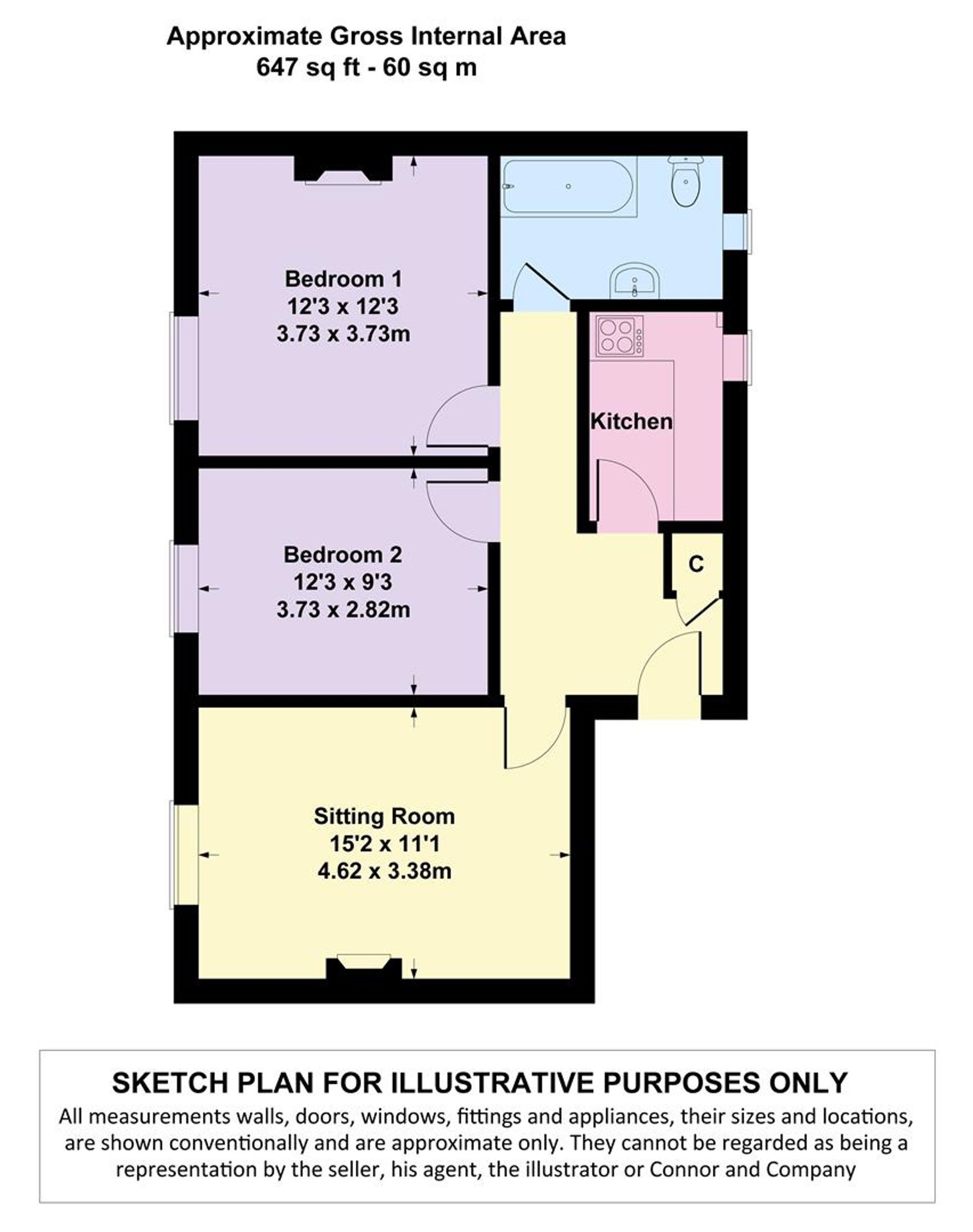 Flat 2, Manchester Court, Moreton-In-Marsh, Moreton-In-Marsh floorplan