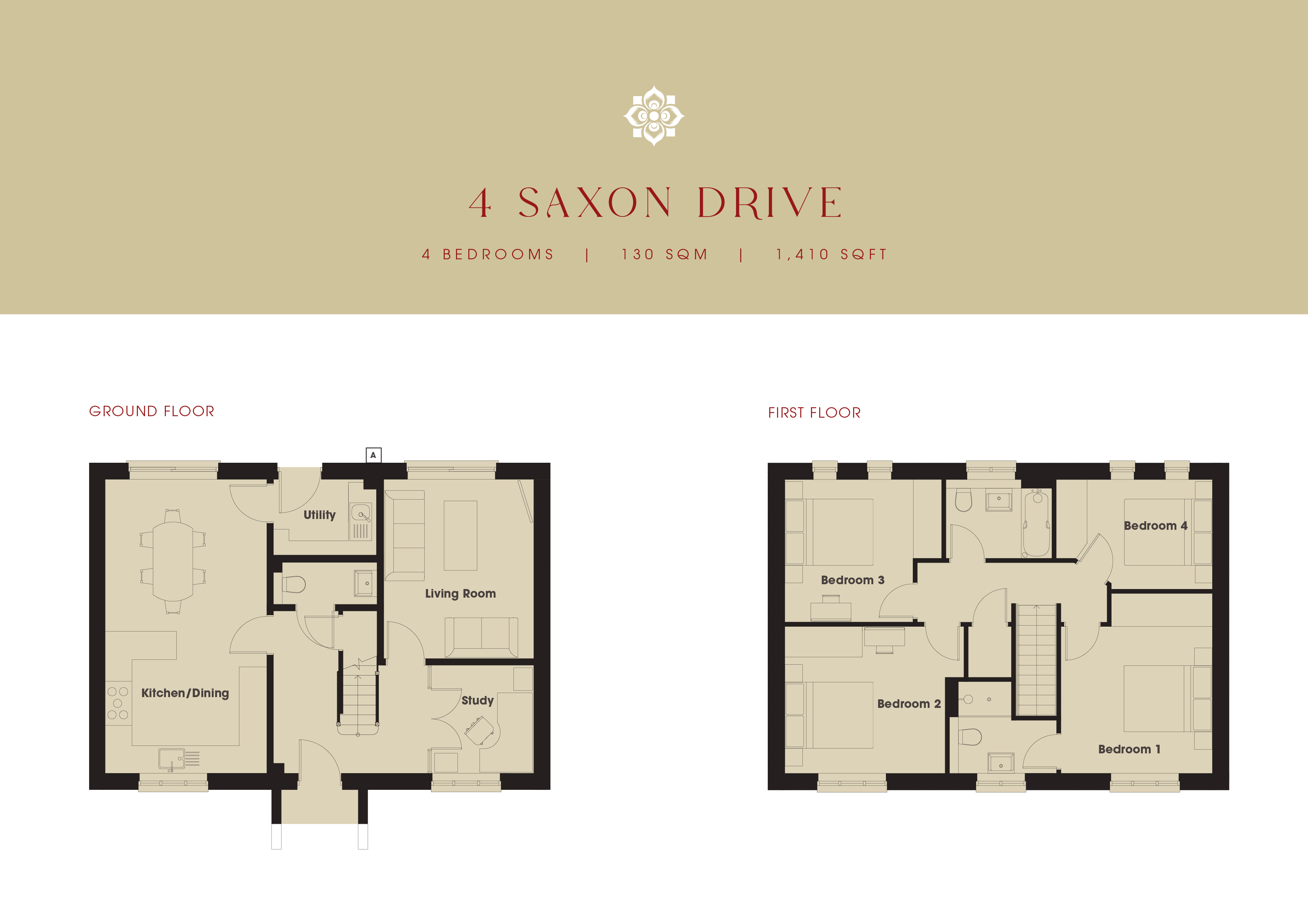 4 Saxon Drive, Manor Court, Greet floorplan