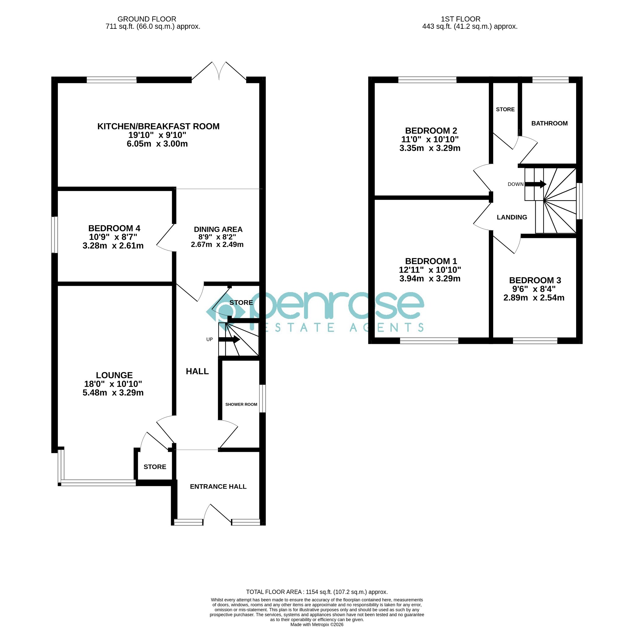 11, Ames Close, Luton floorplan