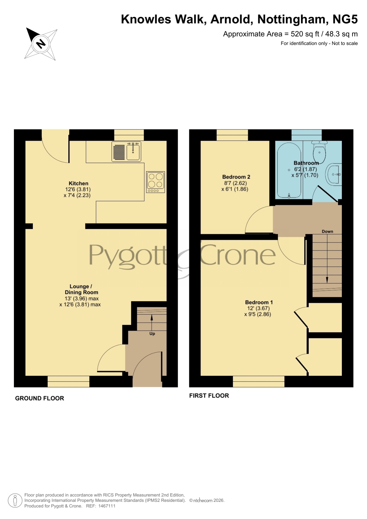 5, Knowles Walk, Nottingham floorplan