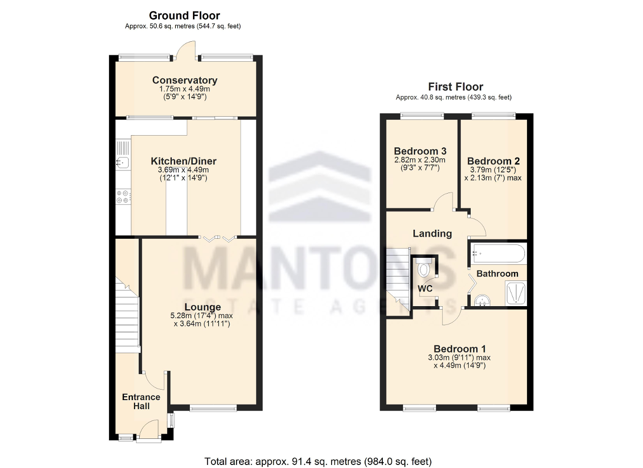 3 Bedrooms Terraced house for sale in Gregories Close, Luton, Bedfordshire LU3