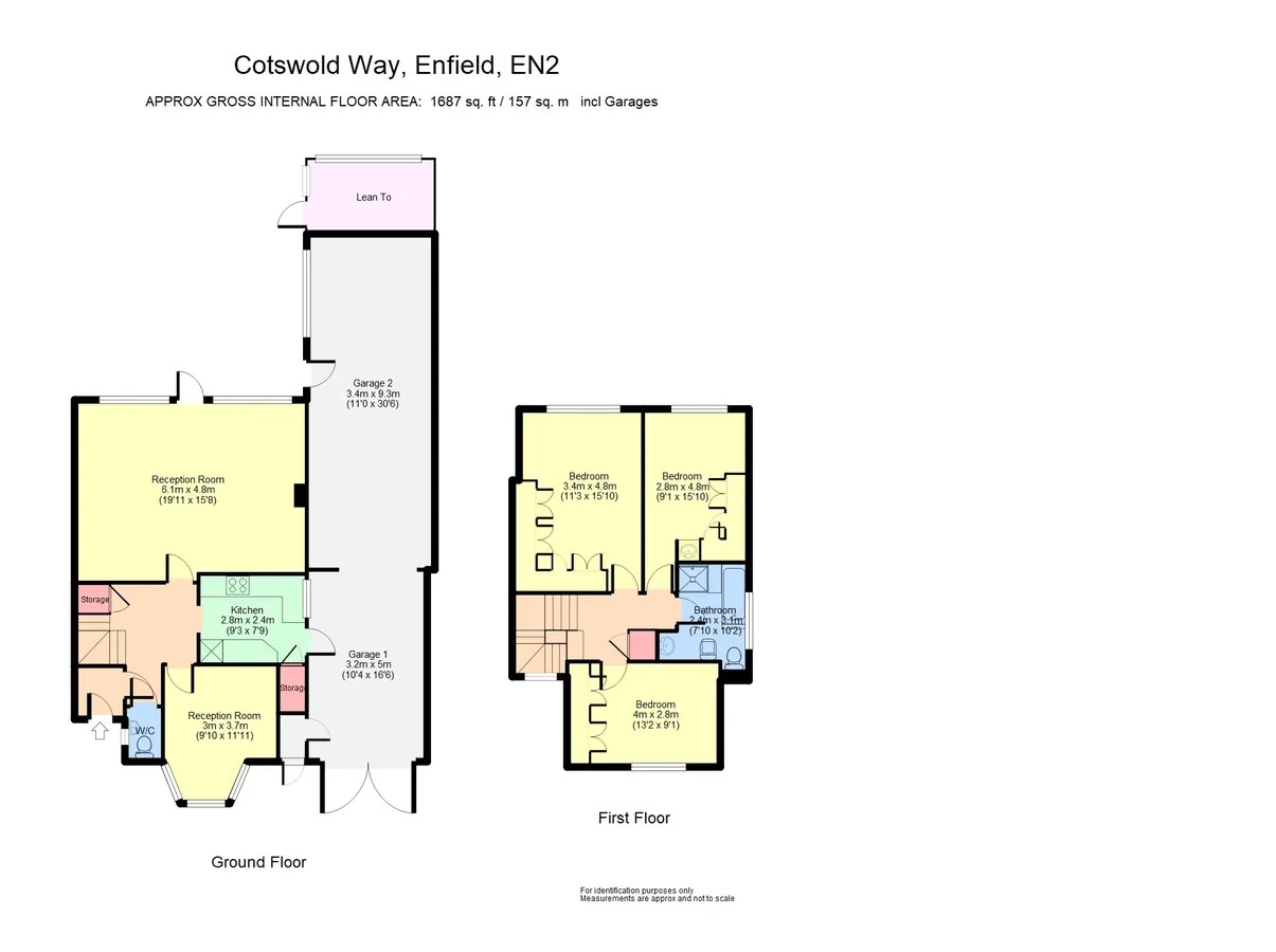 21, Cotswold Way, Enfield floorplan