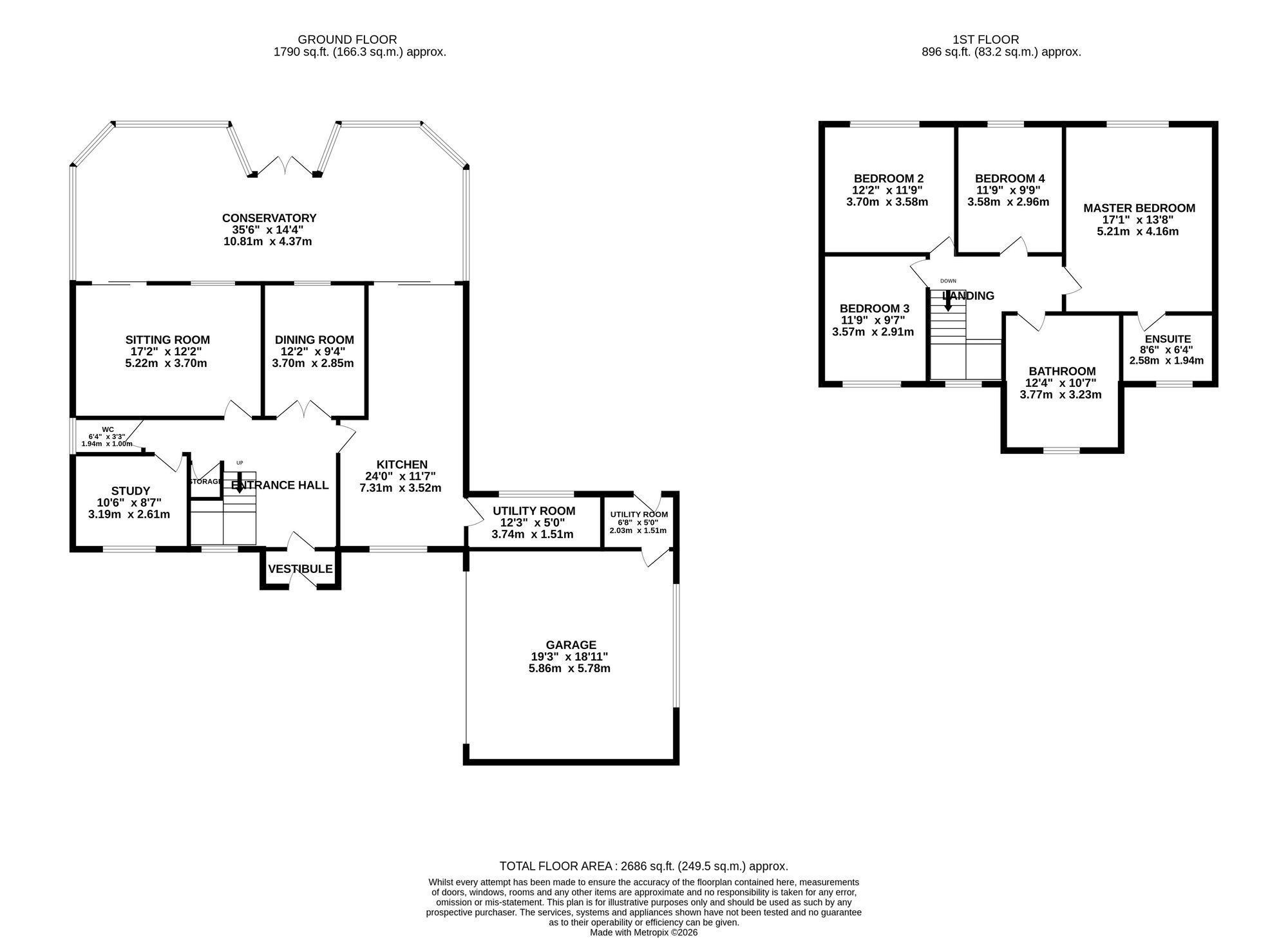 3 Willowfield Grove, Wigan floorplan