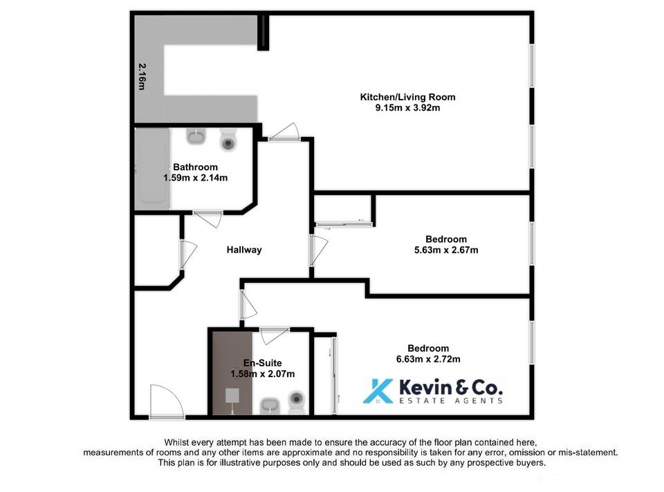 Flat 204, Academy Court, 566, Longbridge Road, London floorplan