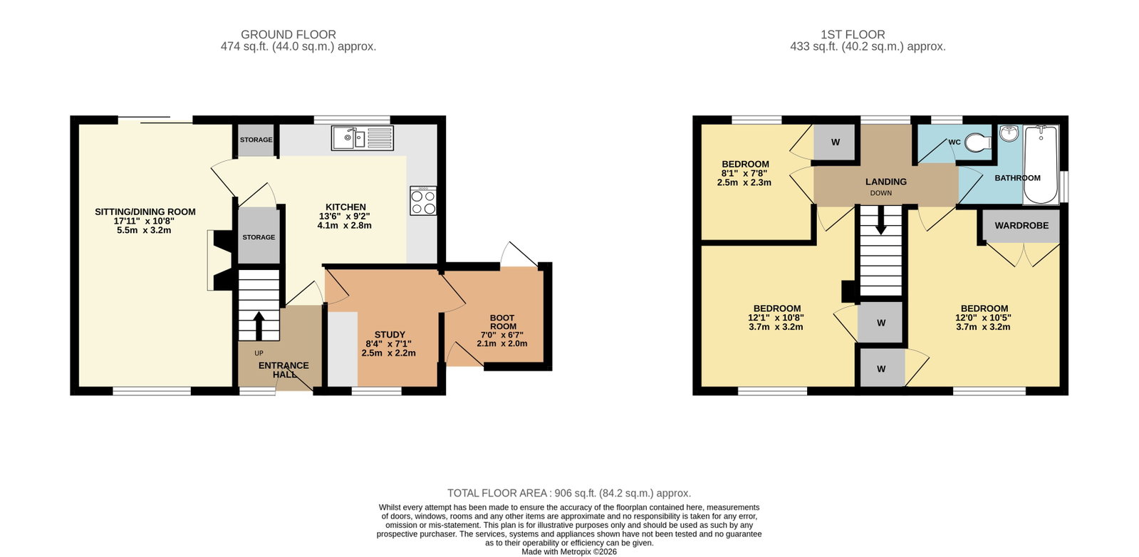 6, Warren Drive, Ledbury floorplan