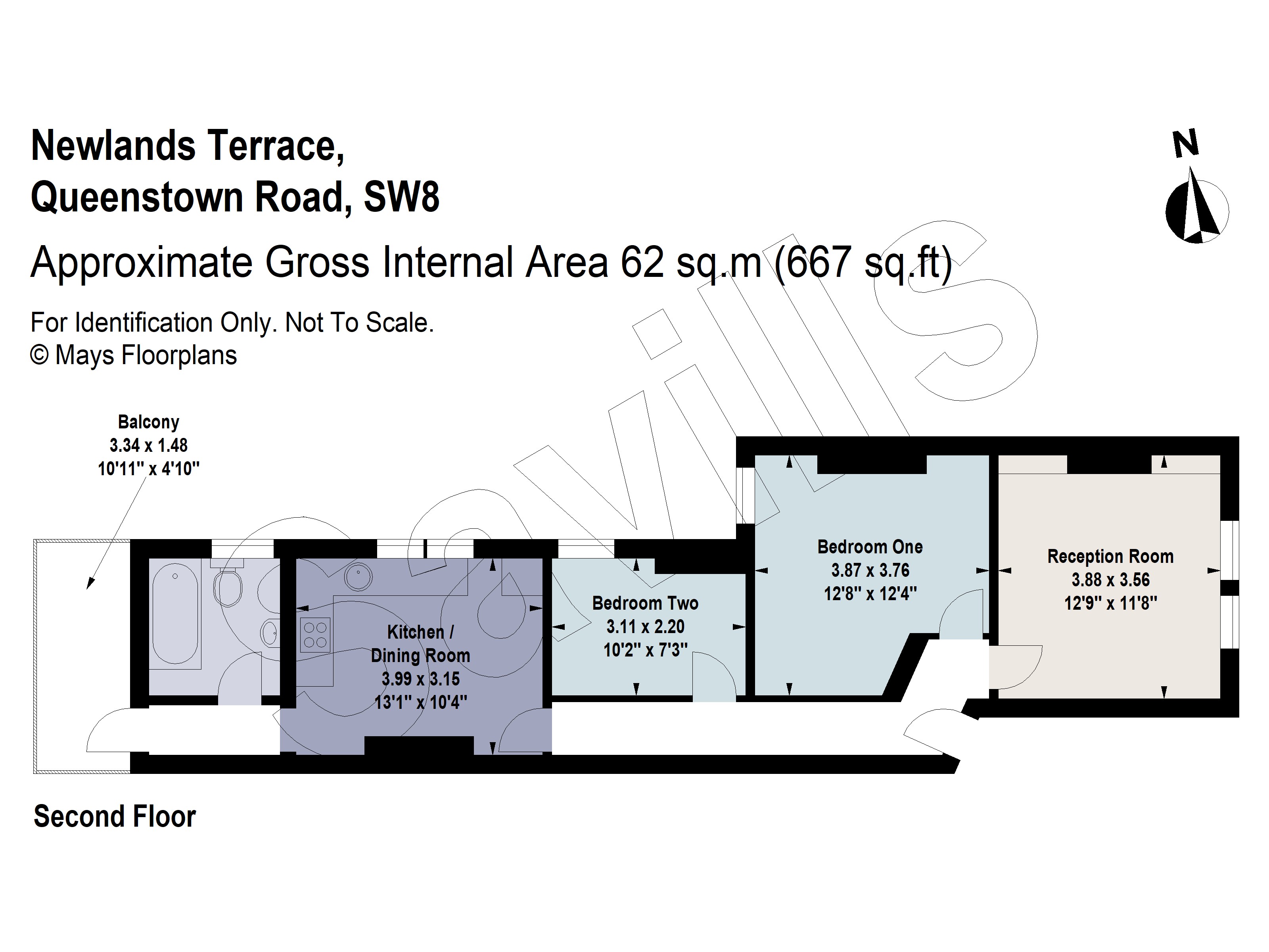 Flat 71, Newlands Terrace, 151, Queenstown Road, London floorplan