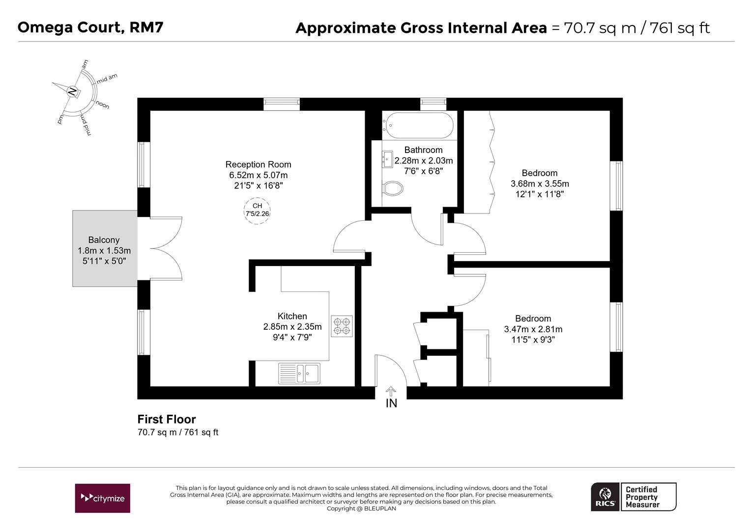 Flat 29, 140, Omega Court, London Road, Romford floorplan