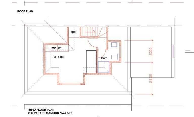 Flat 26/C Parade Mansions, Vivian Avenue,, Parade Mansions, Hendon floorplan