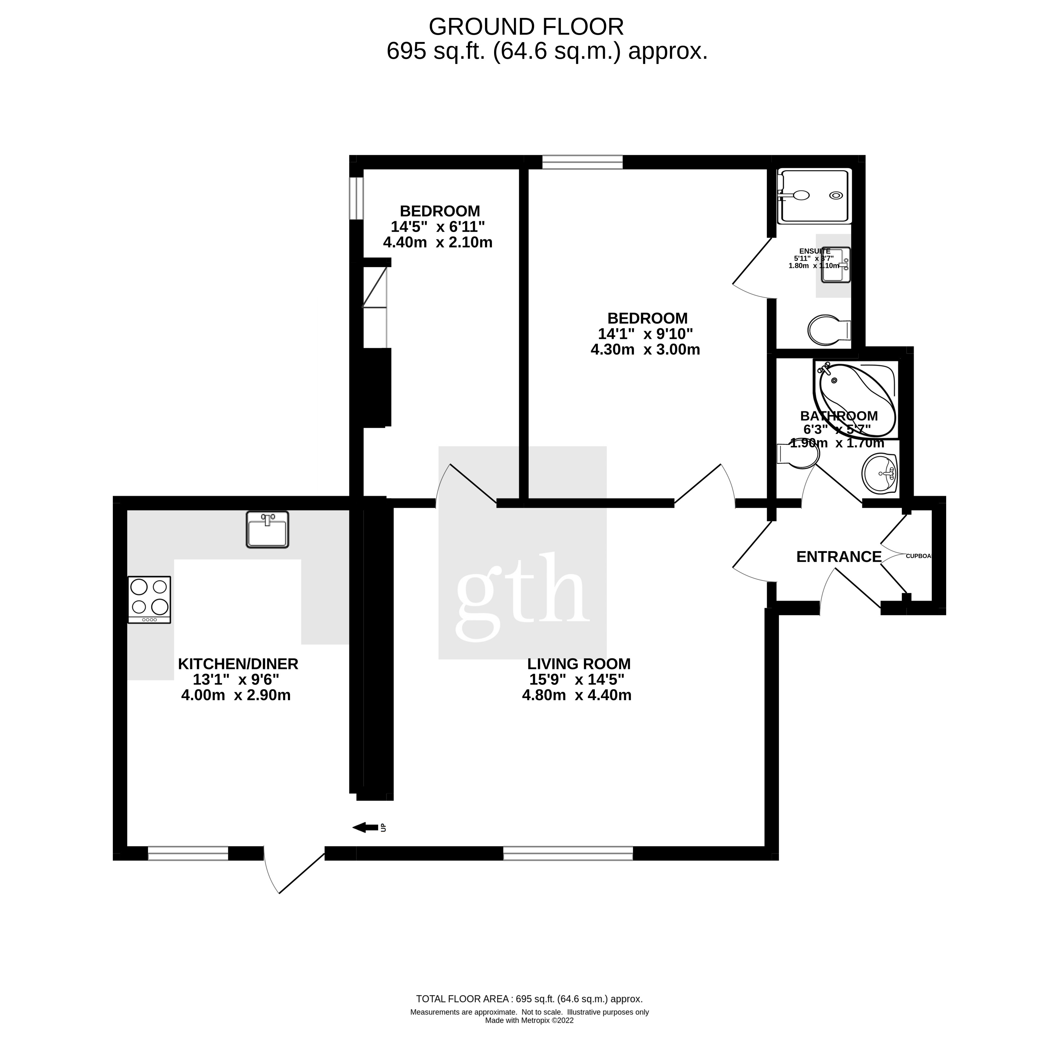 54D, St. Peter Street, Devon floorplan