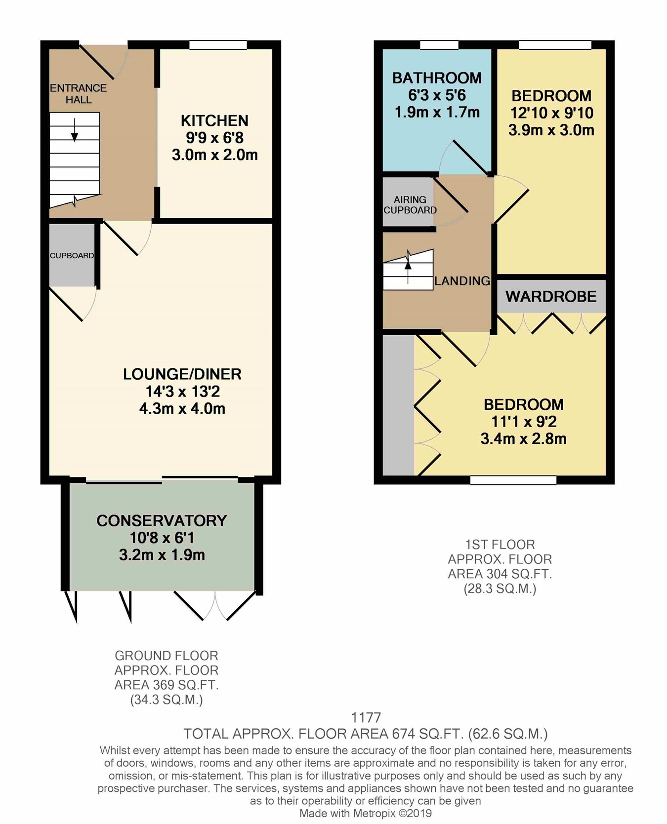 2 Bedrooms Terraced house for sale in Coalport Close, Harlow CM17