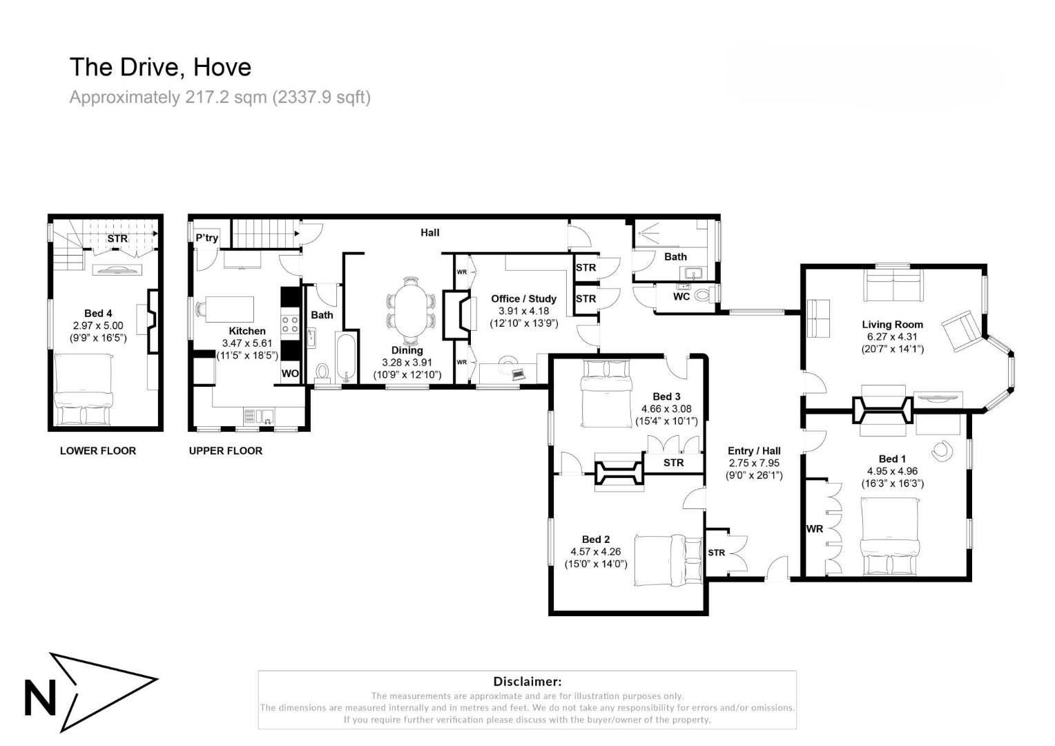 22 The Drive, Hove floorplan