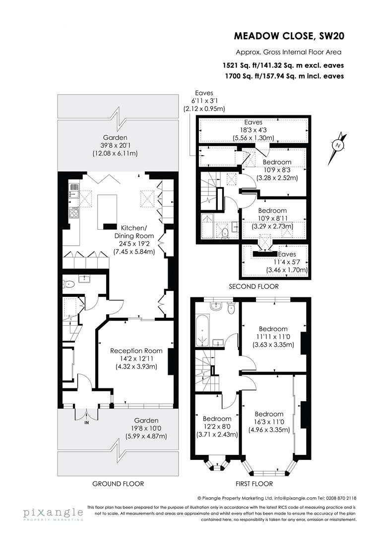 10, Meadow Close, Raynes Park floorplan