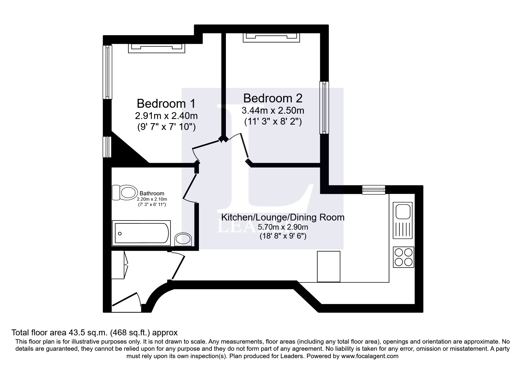 Connaught Mansions, London floorplan