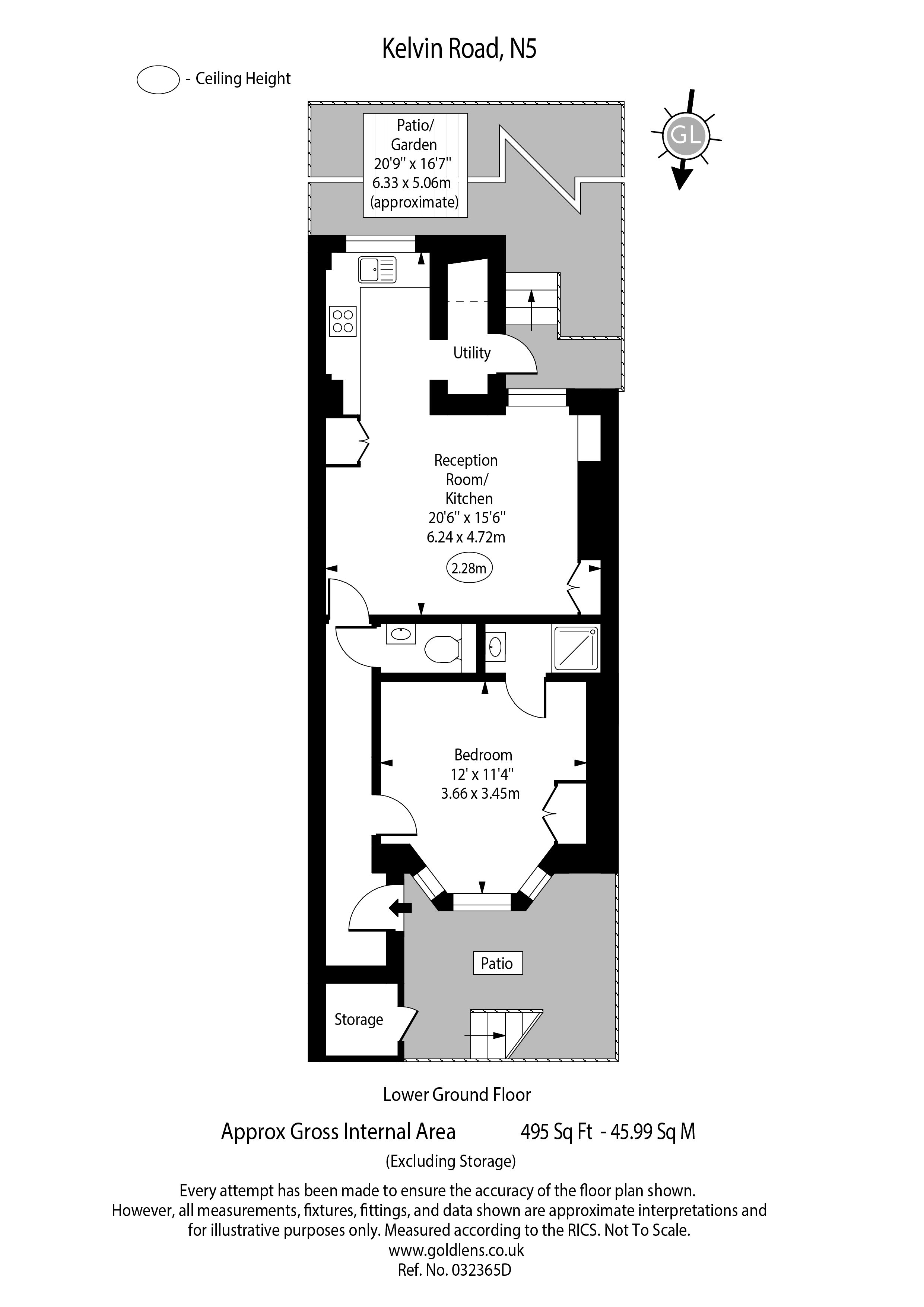 83A,, Kelvin Road, London floorplan