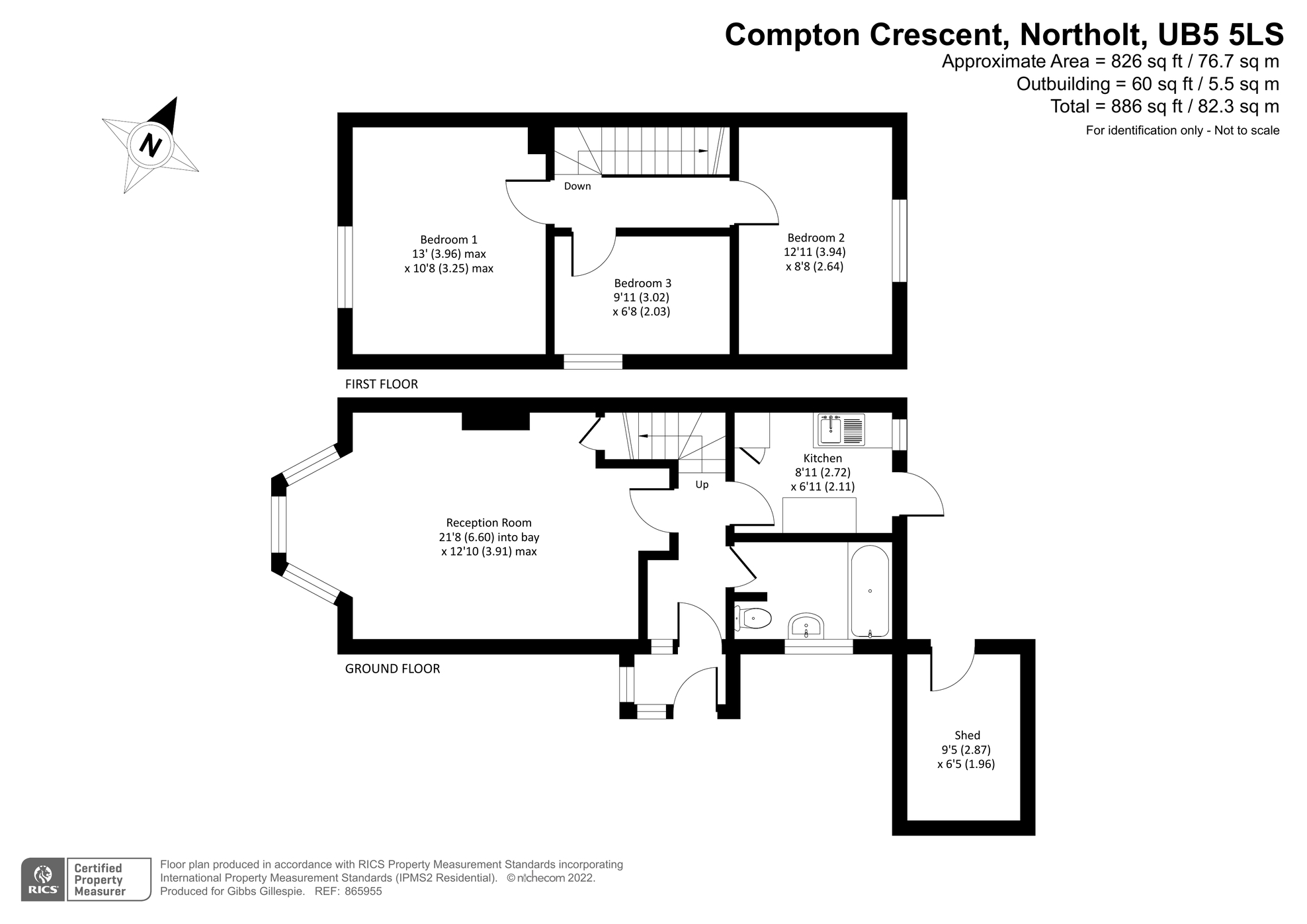 Compton Crescent, Northolt, Middlesex UB5, 3 bedroom end terrace house