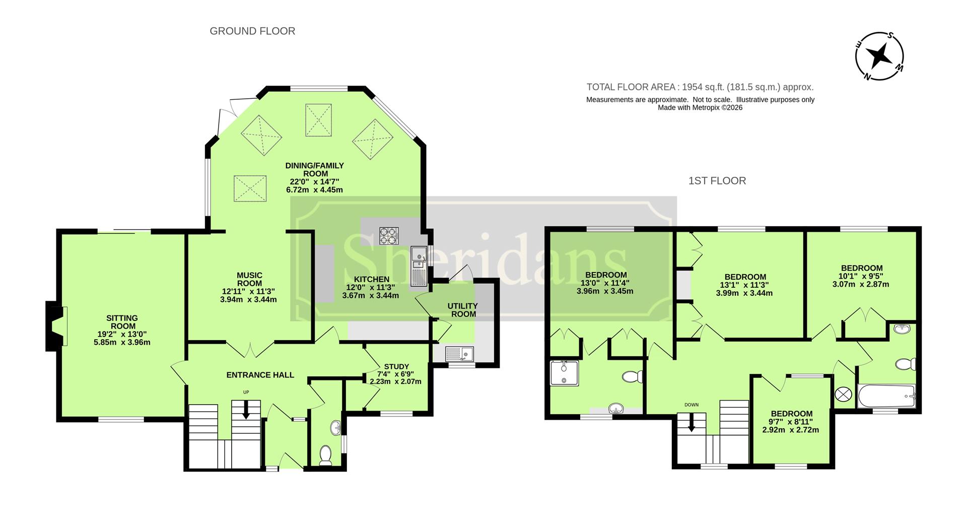 Omahanui, School Road, Bury St. Edmunds floorplan