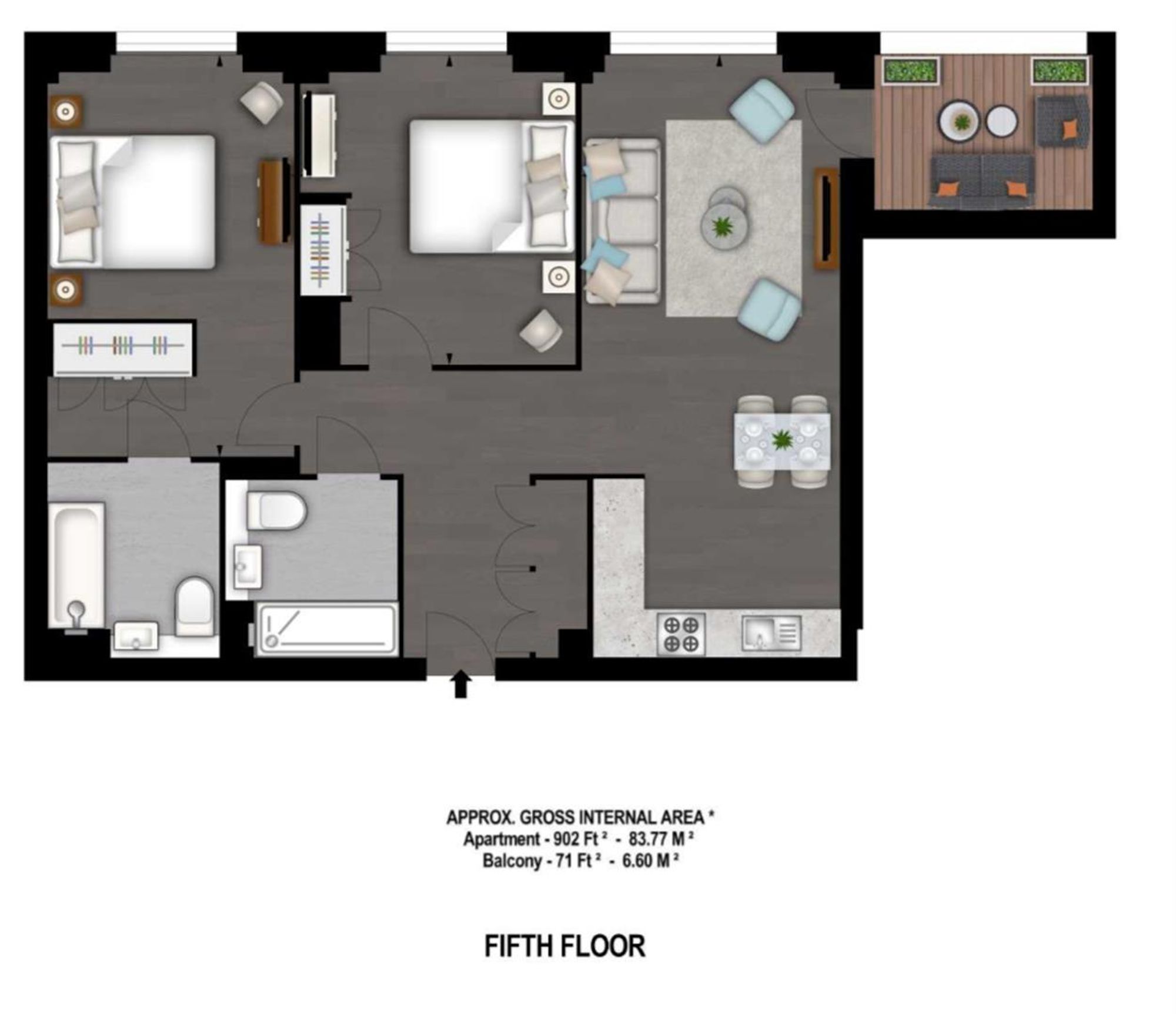 35 Thornes House, London floorplan