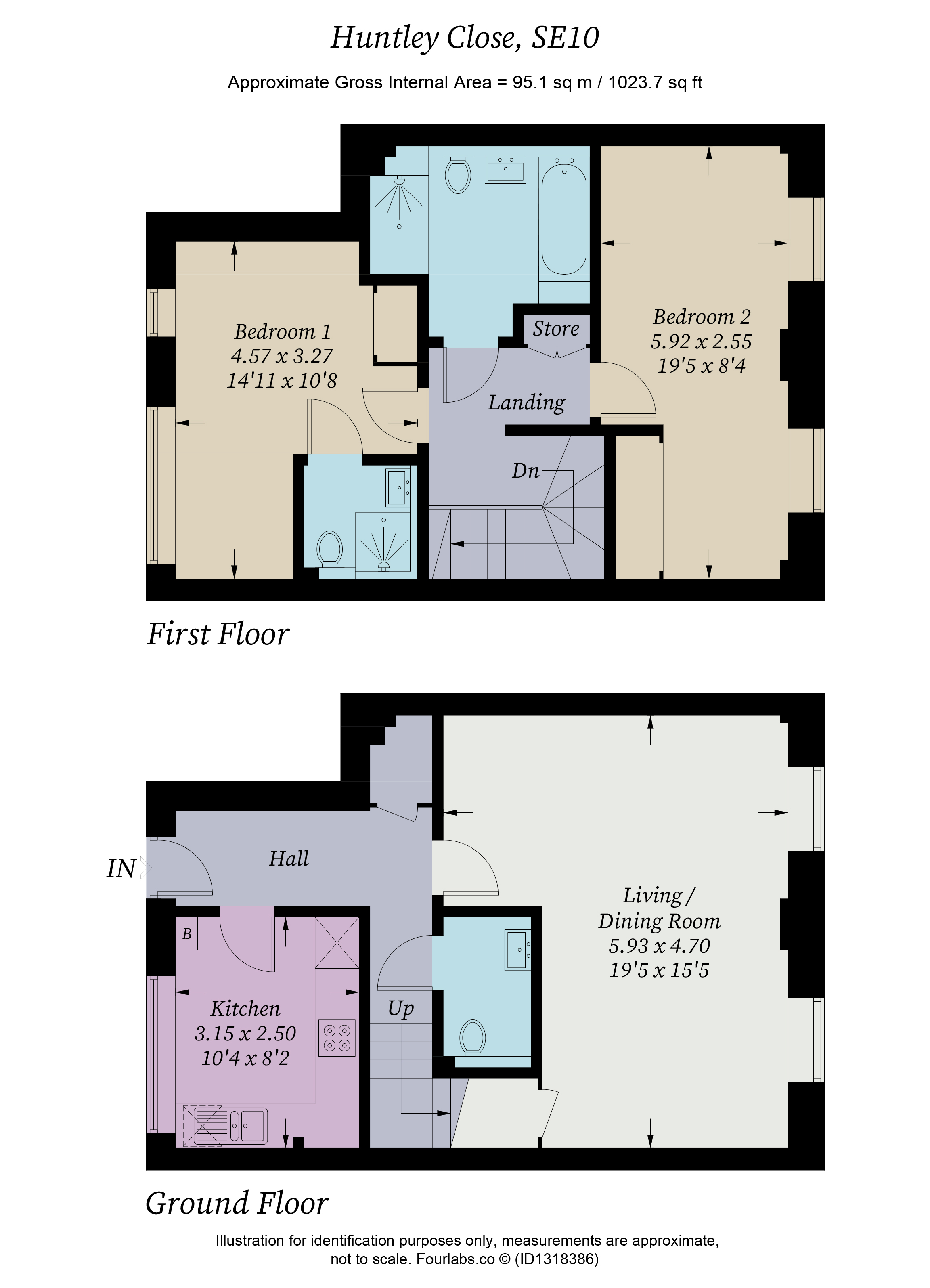 6, Huntley Close, London floorplan