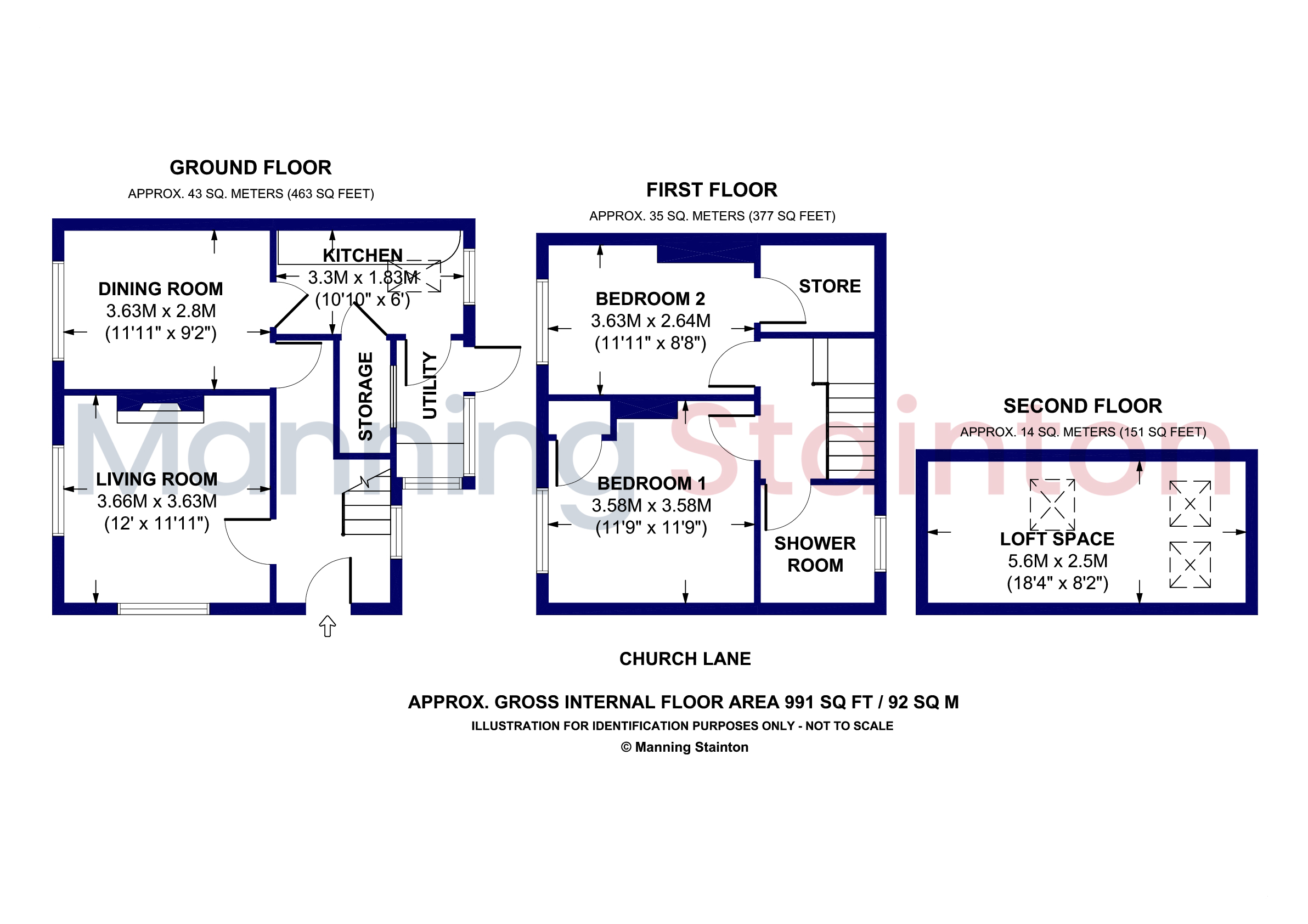 The Old School House, 32, Church Lane, Leeds floorplan
