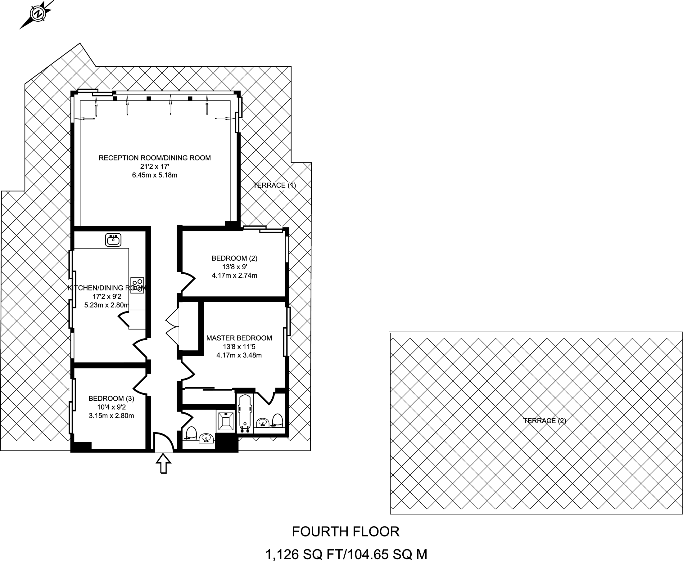 3 Bedrooms Flat to rent in Boardwalk Place, Docklands, London E14