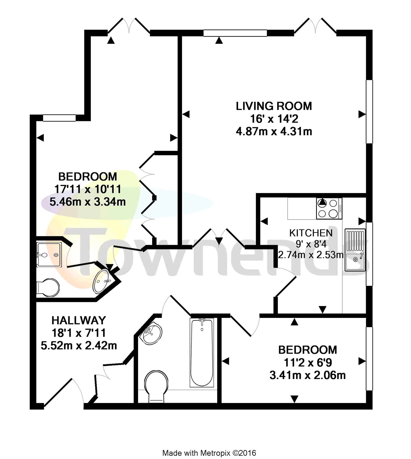 2 Bedrooms Flat to rent in Sells Close, Guildford GU1