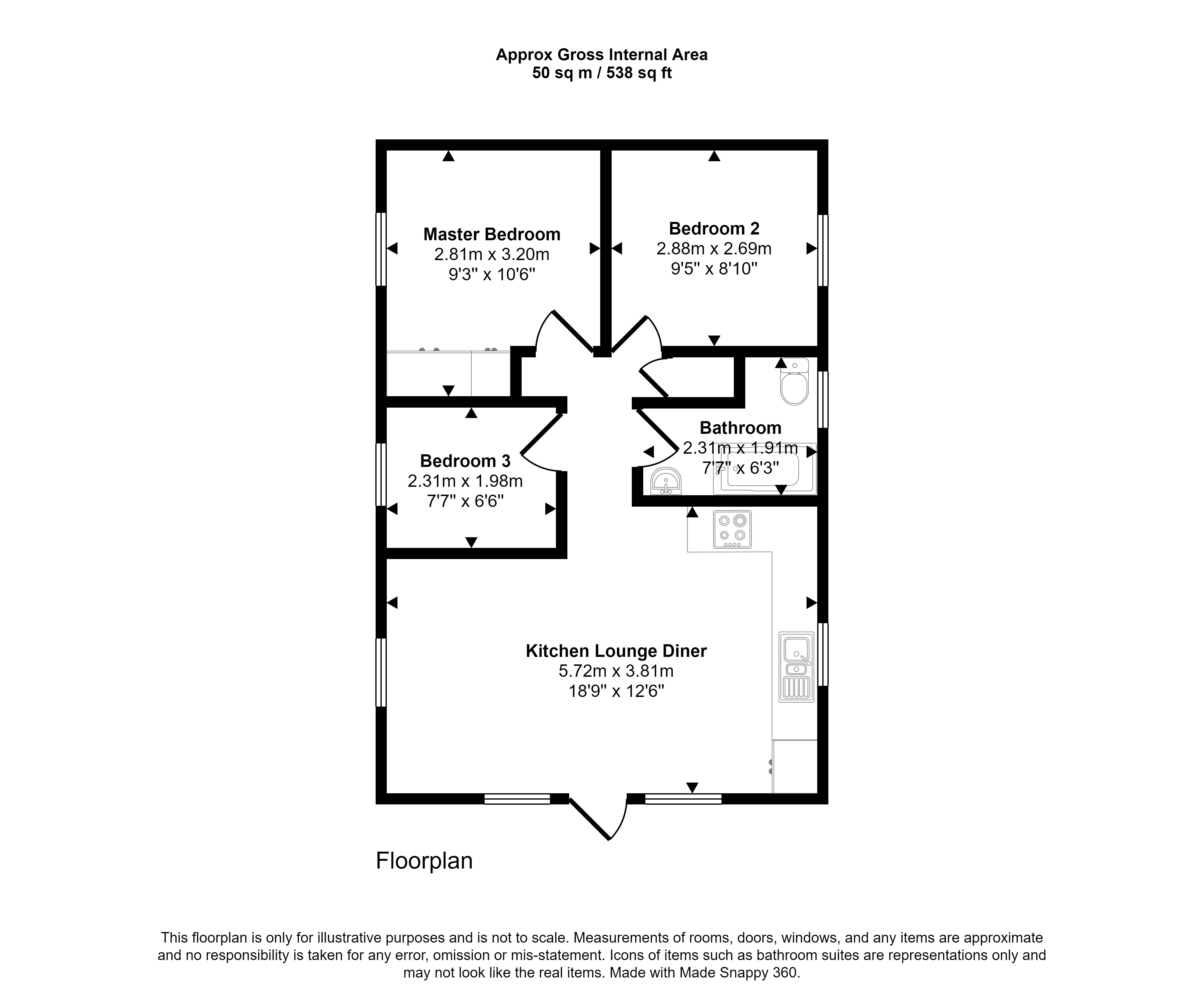 Lodge 9 - The Snug, Otterburn Hall, Newcastle upon Tyne floorplan