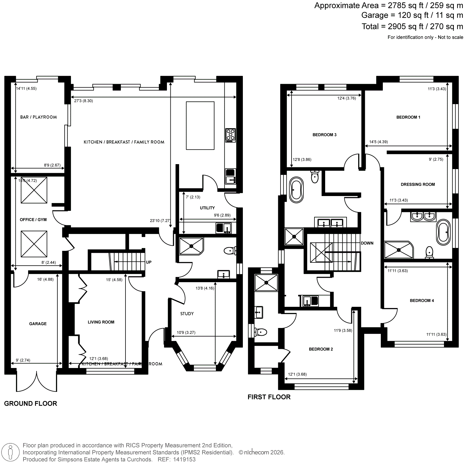 62, Garrick Close, Walton-on-Thames floorplan